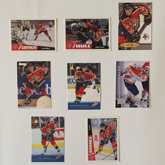 Florida Panthers Vintage NHL Hockey Cards - Lot of 17 w/ Vanbiesbrouck Case - Picture 7 of 8